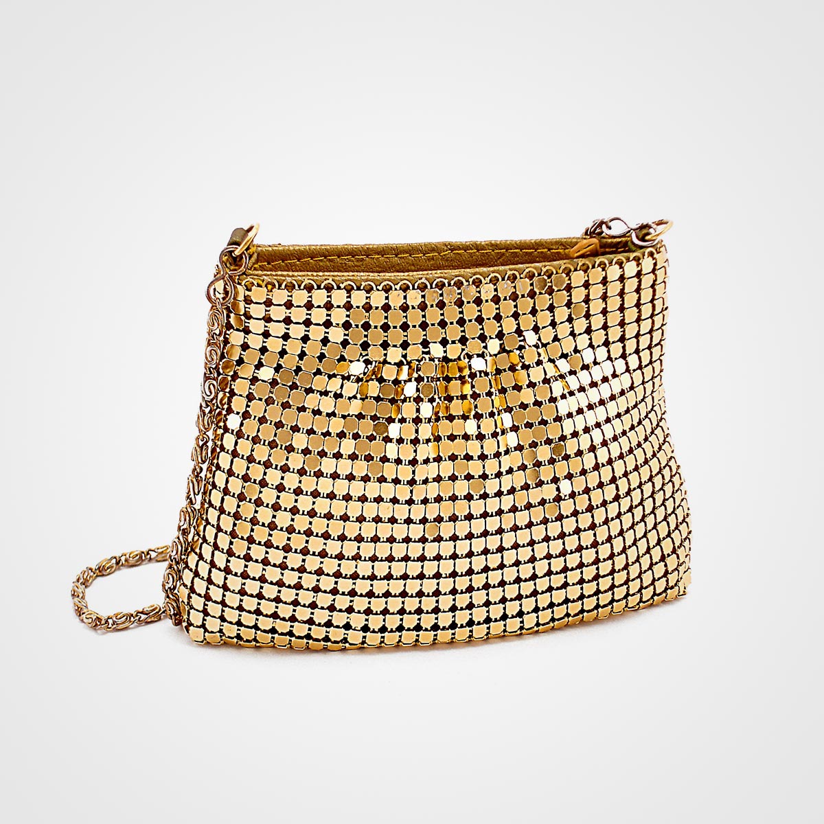 Bright Gold Purse With Chain - SW global